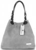 Kožené kabelka shopper bag Vittoria Gotti šedá V90047CH